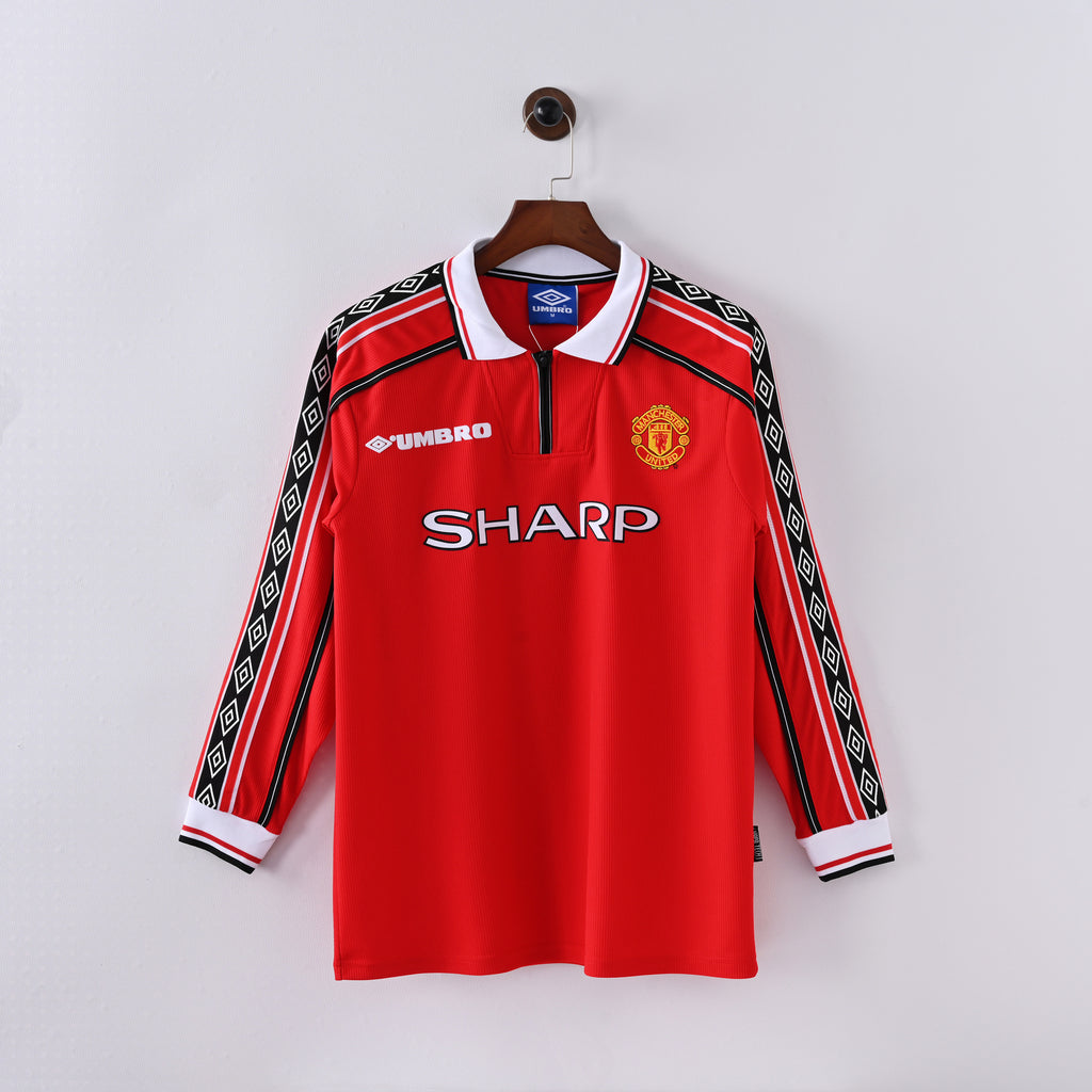 Manchester United 98/99 Retro Manga Larga